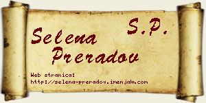 Selena Preradov vizit kartica